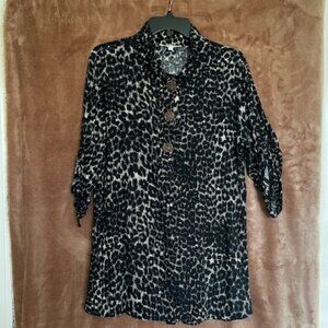 EUC John Mark Animal Print Tunic